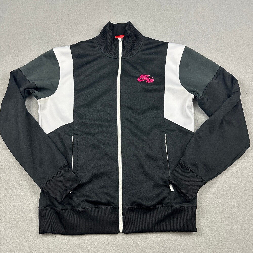 Nike Jacket Men Medium Black Air Colorblock Full Zip Track Warm Up M